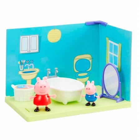 Imagem de Playset Cenário Da Peppa Pig E Jorge Banheiro Com Acessórios Sunny