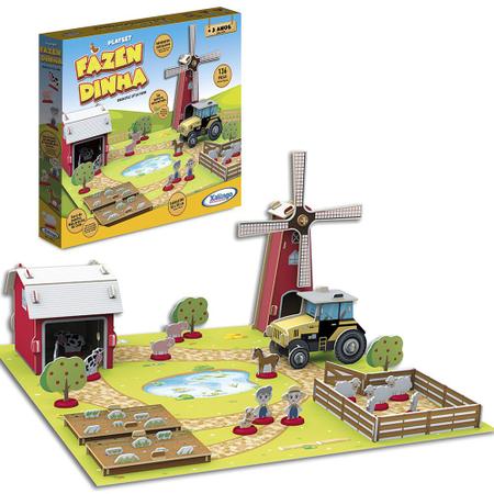 Imagem de Playset Fazendinha 136 Peças - Xalingo