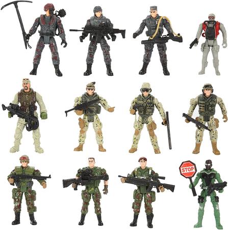 Imagem de Playset Militar com 16 Figuras e Acessórios de Combate