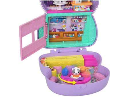 Polly Pocket Conjunto de Brinquedo Estojo Adventure World Restaurante de  Kitty