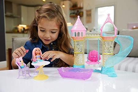 Imagem de Playset Sereia Dreamtopia Barbie, com Boneca Chelsea, Merbear e Castelo de Areia - Diversão Aquática