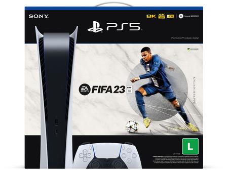 PlayStation 5 Edição Digital 2022 825GB 1 Controle - Sony com FIFA 23  Lançamento - Outros Games - Magazine Luiza