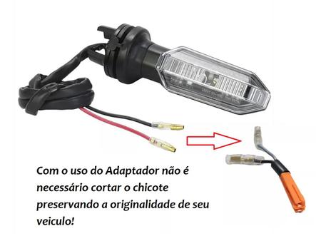 Imagem de Plug Adaptador Conector Mini Seta Honda Cg 160 Fan 4 Peças