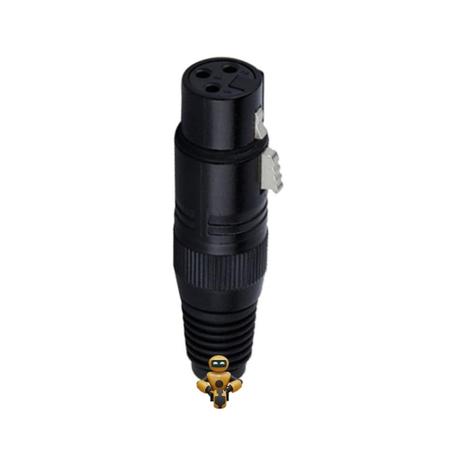 Imagem de Plug Conector XLR Femea de Linha Profissional 3 Pino Banhado a Ouro