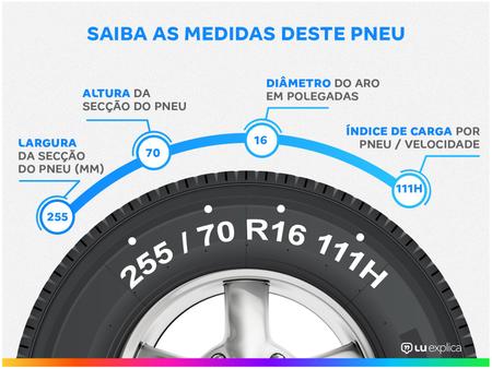 Imagem de Pneu Aro 16” Bridgestone 255/70R16 Dueler H/T 840 Caminhonete e SUV Light Truck/Van