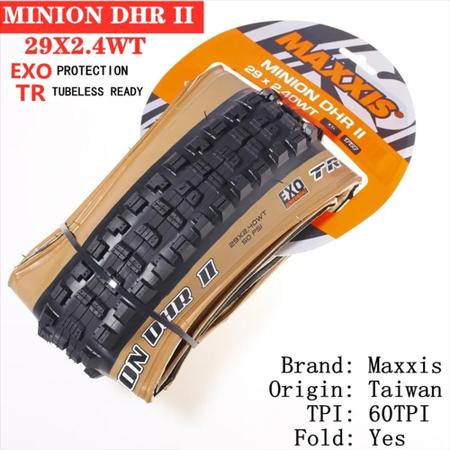 Imagem de Pneu Maxxis Minion Dhr II 29x2.40Wt Dobrável Kevlar Exo/tr Tanwall