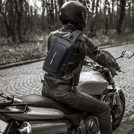 Pochet Masculina Com Cadeado À Prova D'água Anti-roubo Preta