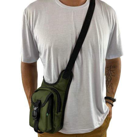 Imagem de Pochete De Perna Bolsa Transversal Cartucheira Tatica Motoboy Shoulder Bag