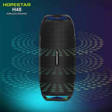 Imagem de Poderosos alto-falantes Bluetooth sem fio Portátil ao ar livre Centro de Música Estéreo Subwoofer Coluna Alto Alto-falantes portáteis (preto)