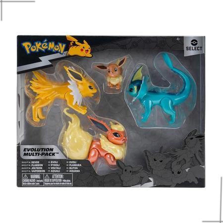Compre Pokemon - 4 Figuras - Eevee, Jolteon, Vaporeon e Flareon aqui na  Sunny Brinquedos.