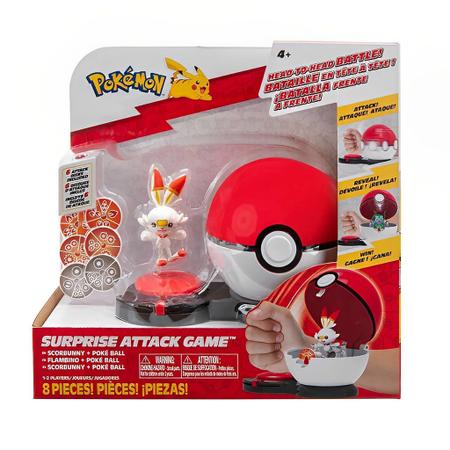 Pokémon Ataque Surpresa Scorbunny 5cm +Pokeball 03541- Sunny