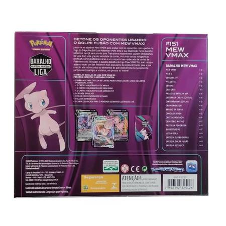 Jogo de Cartas Pokemon Baralho Batalha de Liga Mew Vmax