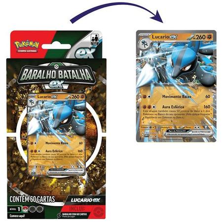 Deck Pokemon Baralho Batalha Ex Carta Ultra Rara Copag Novo