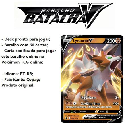 Jogo de Cartas - Cards - Pokémon - Baralho de Batalha V - Lycanroc