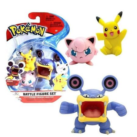 Pokemon Battle Figure Loudred, Pikachu e Jigglypuff - 2603 sunny