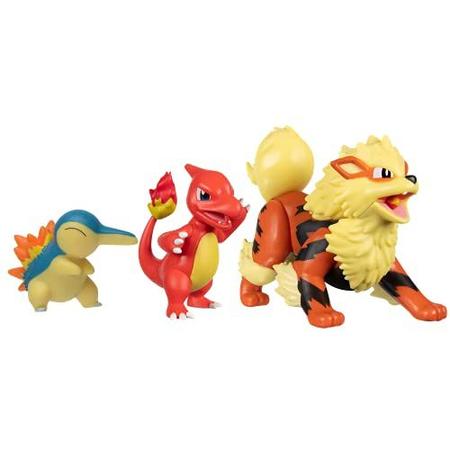 Pokemon Battle Figure, Tema de Fogo com 3 Pack Cyndaquil