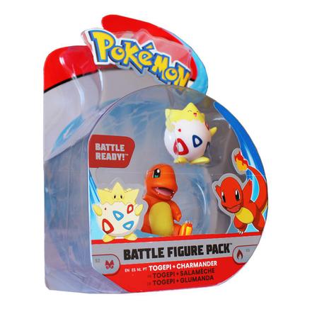 Bonecos Pokemon Figura de Batalha Togepi + Charmander - 2601 SUNNY  BRINQUEDOS