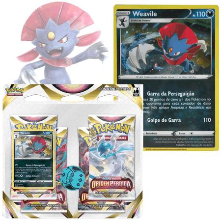 Blister Quadruplo Pokémon Weavile Origem Perdida Tcg