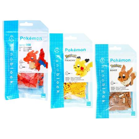 Pokémon Blocos De Montar Kit 7 Bonecos Nanoblock 940 Peças no Shoptime