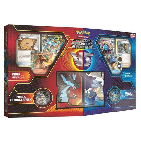 Box Pokémon: Mega Charizard X Mega Balastoise - Copag