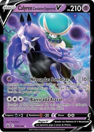 Jogo De Cartas Pokemon Box Batalha De Liga Cayrex Vmax em Promoção