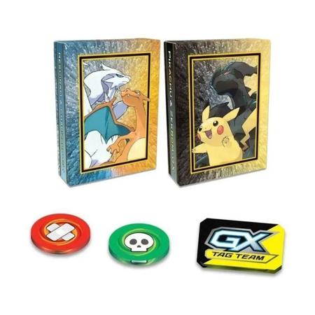 Box Batalha De Liga Zekrom Pikachu Vs Charizard Reshiram Gx