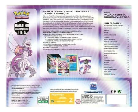 Box Pokémon Batalha de Liga do Palkia Forma Origem V-ASTRO : :  Brinquedos e Jogos