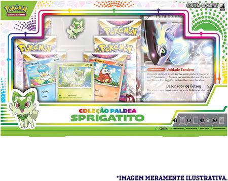 Jogo De Cartas Pokemon Box Coleção Paldea Sprogatito Novo - GAMES