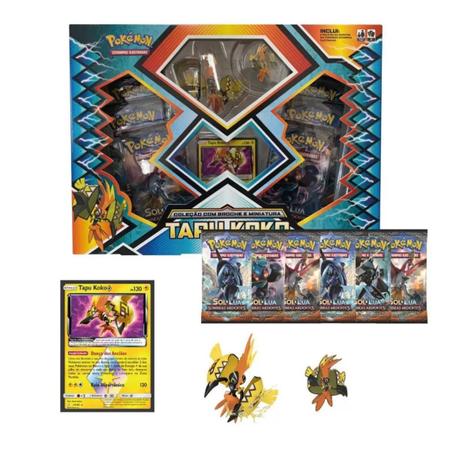 Card Game Pokémon Tcg Box Sol E Lua Tapu Koko Lacrada Copag - Deck de  Cartas - Magazine Luiza