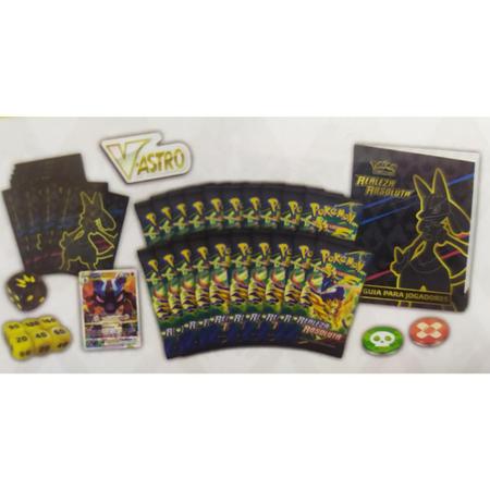 Box Coleção Treinador Avançado Pokémon Lucario Realeza Absoluta COPAG  Original 20 Booster Carta TCG