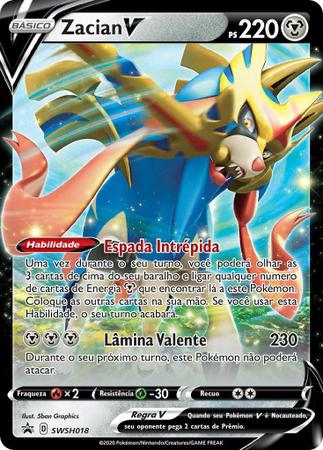 Lata Pokémon Lendas de Galar Zamazenta V - Copag - Deck de Cartas -  Magazine Luiza