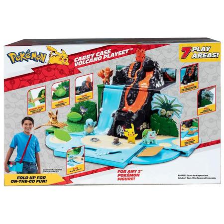 Pokémon Carry Case Playset Vulcão Pikachu Jazwares - Sunny