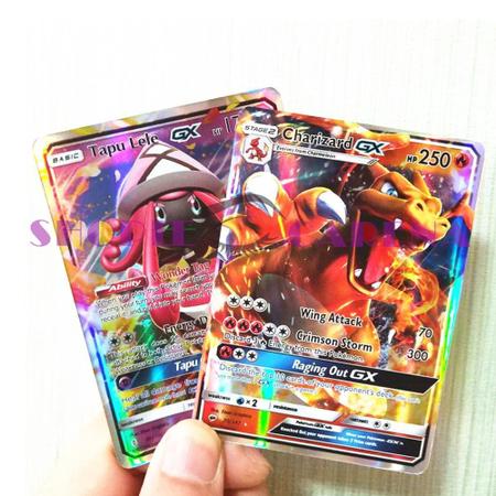 100 Cartas Pokemon + 01 Carta Ultra Rara Charizard Original