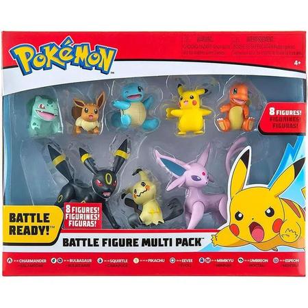 Conjunto de Figuras - Pokémon - 8 Bonecos - Battle Figure Multi