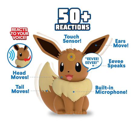 Pokemon Eevee Elétrico My Partner Electronic Play&Discover - Jazwares -  Boneco Pokémon - Magazine Luiza