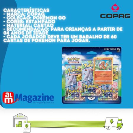 Jogo de Cartas - Pokemon Go - Blister Triplo - 19 Cartas - Charmander -  Copag - Deck de Cartas - Magazine Luiza