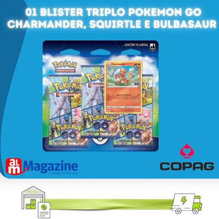 Jogo de Cartas - Pokemon Go - Blister Triplo - 19 Cartas - Charmander -  Copag - Deck de Cartas - Magazine Luiza