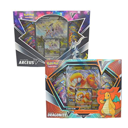 Box de Cartas Pokémon Go Coleção Dragonite V - Arceus V Copag 38 cartas -  Deck de Cartas - Magazine Luiza