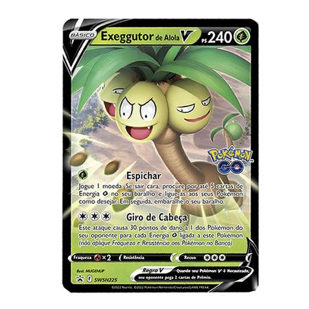 Pokémon Go Box de Coleção TCG Exeggutor de Alola V - Copag - Deck de Cartas  - Magazine Luiza