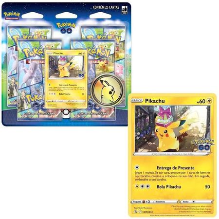 Blister Quadruplo Pokémon GO Pikachu, Cor: Estampado - Copag
