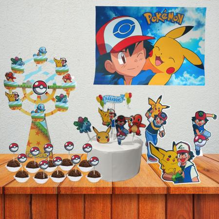 Topo de bolo Roblox  Aniversario infantil, Kit festa pokemon