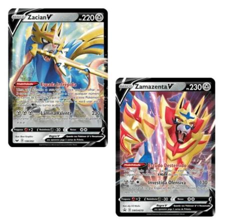 Lata Pokémon Lendas de Galar Zamazenta V - Copag - Deck de Cartas -  Magazine Luiza