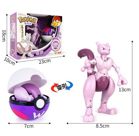 Brinquedo Pokemon Mewtwo Na Pokebola Boneco Articulado em Promoção