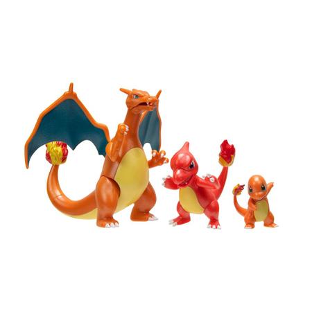 Pack Evolução Charmeleon, Charmander E Charizard Pokemon - Sunny