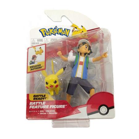 Novo Pokemon Figuras de Açao Ash e Pikachu Alola Sunny 1960 em Promoção na  Americanas