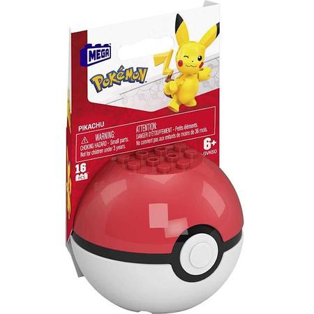 Pokemon Pikachu Pokebola - Mega Construx - Mattel GVK60