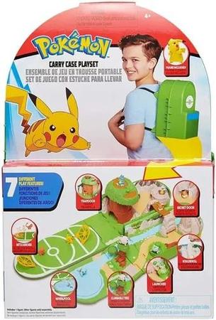 Mochila Pokemon Vira Playset Campo De Batalha Pikachu Sunny