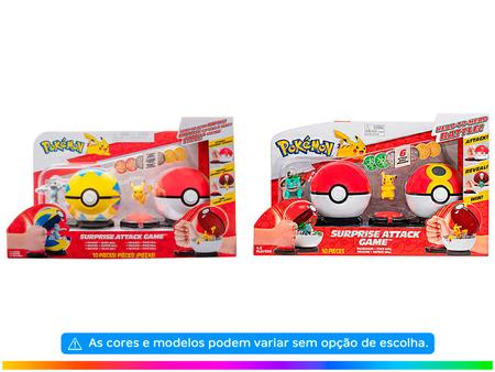 Pokemon Poké Bola Ataque Surpresa Pikachu e Bulbasauro - Ri Happy