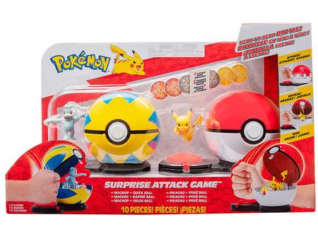 Pokémon Pokebola Bola Ataque Surpresa Pikachu - e Bulbasauro Sunny  Brinquedos 10 Peças - Colecionáveis Infantil - Magazine Luiza