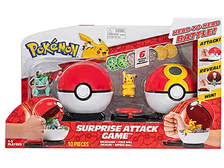 Pokémon Pokebola Bola Ataque Surpresa Pikachu - e Bulbasauro Sunny  Brinquedos 10 Peças - Colecionáveis Infantil - Magazine Luiza